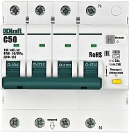 Автомат дифференциального тока АВДТ DEKraft ДИФ-103 4п (3п+N) 50А 100мА 6кА C тип A картинка